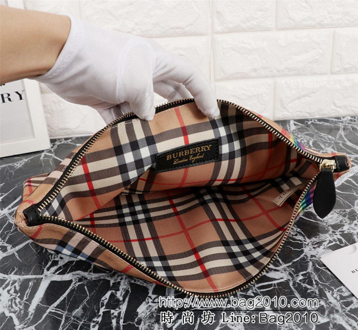 BURBERRY巴寶莉 棉質帆布購物袋 vitage復古格紋 款號2133  Bhq1063